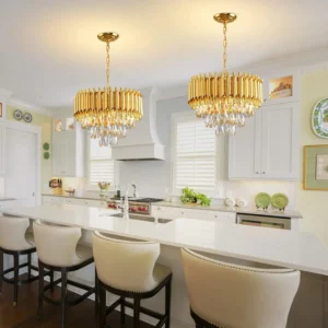 Gold Crystal Tier Chandelier