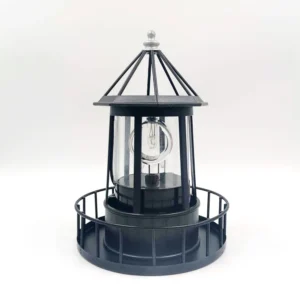 Solar Rotating Lighthouse Light