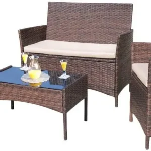 4-Piece Rattan Patio Set
