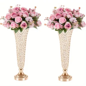 2-Pack Tall Crystal Vases
