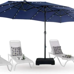 15ft Solar Patio Umbrella