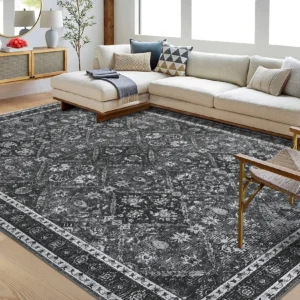 Washable Moroccan Area Rug